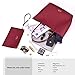 Women's Satchel Large Tote Bags - U+U Handbags Leather Shoulder Bag Top Handle Hobo Bag Shopping Work fit 15.6 inch Wine Red