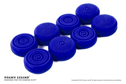 Foamy Lizard ElitePro Grip Studded Skin Set for Xbox One Elite Controller Sweat Free Silicone Skin w/Raised Anti-Slip Studs Plus Set of 8 QSX-Elite Thumb Grips (Skin + QSX-E Grips, Blue) - Thumbnail 3