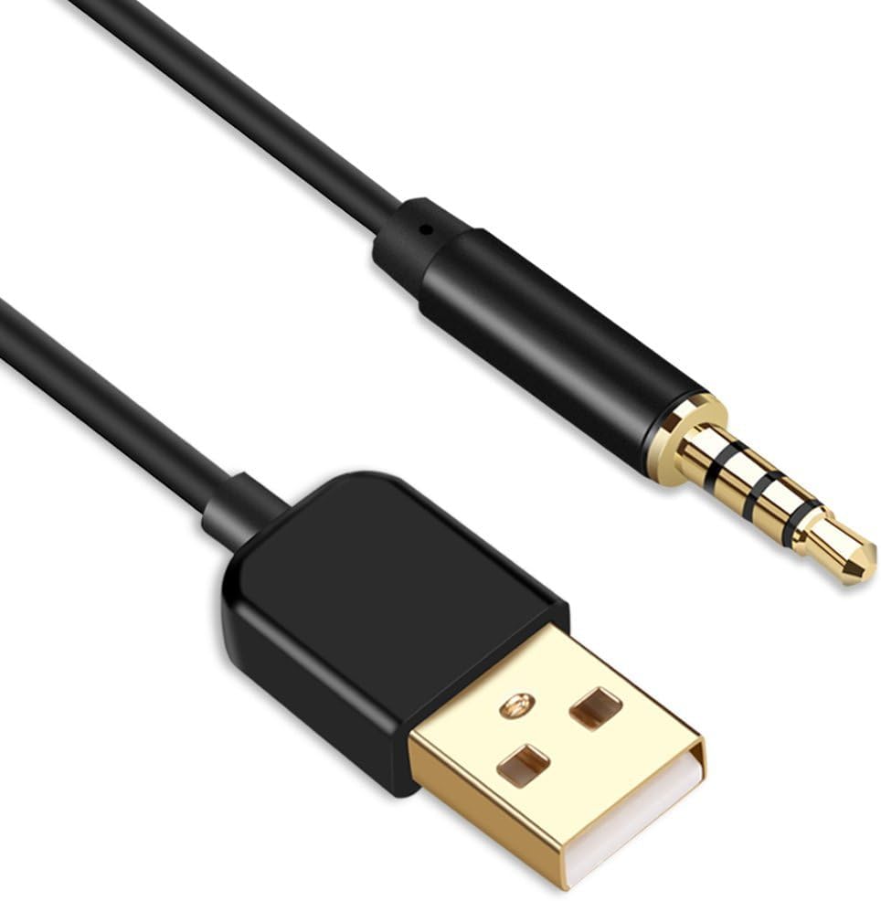 AGPTEK USB to 3.5mm Jack Cable, USB 2.0 Male Data Sync and Charge Cable Adapter for MP3 MP4 Players Voice Recorder and Speaker