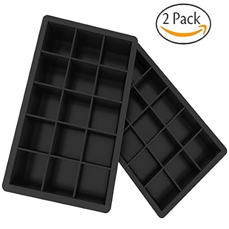 OUKANING Bandejas para cubitos de hielo - 15 bloques de hielo ...