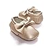 Weixinbuy Baby Boys Girls Soft Soled Tassel Bowknots Crib Shoes PU Moccasins,6-12 Months/5M-5.5M/4.84inch