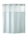 Hookless RBH94MY984 Park Avenue Stripe Polyester with PEVA Snap-In Liner and Flex-On Shower Curtain, Silver
