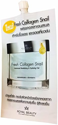 6 packets of Fresh Collagen Snail, Advanced Revitalizing &amp; Hydrating Gel (By Royal Beauty, for All Women's Dreams &amp; Happiness (8 G/ packet)