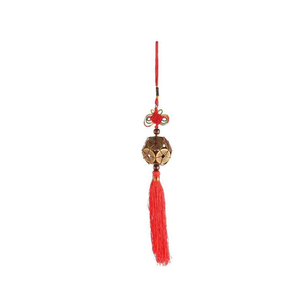 lachineuse Decorative Items, Cotton, Rouge Et Doré, 8x6x3cm