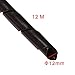 TV PC Cinema Cable Tidy Wrap Organizer Spiral Wrapping Band 12mm 12M (Dia 12MM-Length12M, Black)