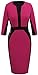 Homeyee Stretch Tunic Pencil Sheath Dress U837 (8, Pink)