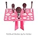 Docolor Air Dry Organizing Cosmetic Makeup Brush Tower Tree Holder Cleaner Tool(Pink)