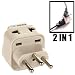 OREI Grounded Universal 2 in 1 Plug Adapter Type J for Switzerland & more - CE Certified - RoHS Compliant WP-J-GN