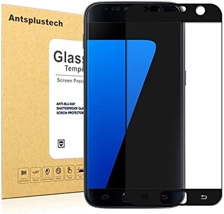 Galaxy S7 Screen Protector Glass (Full Screen Coverage),Antsplustech Premium Tempered Glass Screen Protector for Samsung Galaxy S7(Black)