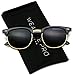 WearMe Pro - Polarized Classic Half Frame Semi Rimless Retro Sunglasses