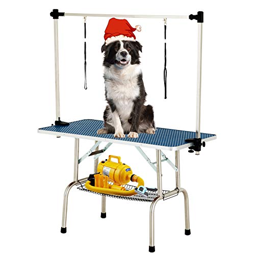 SUNCOO 48 Inch Portable Pet Dog Grooming Table for Large Dogs Professional Foldable Drying