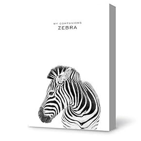 Zebra Painting Wall Poster Decor for Living Room Framed