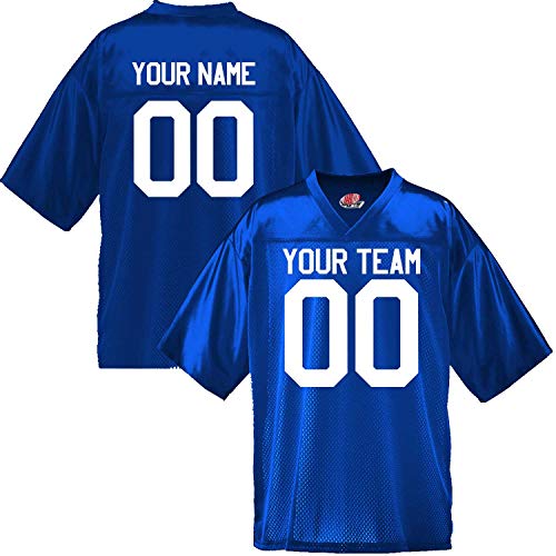 Custom Football Jersey for Youth and Adult You Design Online in Youth Med in Royal Blue