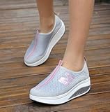 Women Platform Wedges Shoes Casual Shoes Breathable Sneakers Sport Fashion Running Shoes for Ladies Woven Swing Shoes (7, 06)