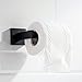 Velimax Stainless Steel Toilet Paper Holder for Bathroom Tissue Roll Holder for Lavatory Wall Mounted Toilet Roll Holder Contemporary Style Matte Black