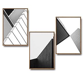 3 Piece Framed Canvas Wall Art for Living Room, Bedroom Buildings Theme Canvas Prints for Home Decoration Ready to Hang - 16"x24"x3 Panels