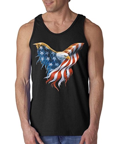 Shop4Ever Eagle USA Flag Men's Tank Top 4th of July Tank Tops