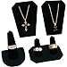 FindingKing 11 Pc Set Black Velvet Jewelry Displays Busts Bonus New