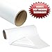 Angel Crafts White Heat Transfer Vinyl Roll: Weeds Easily White Htv Vinyl for Tshirts - Iron On Vinyl for Cricut, Silhouette Cameo, Oracal Heat Press Machine, 12 Inches by 10 Feet