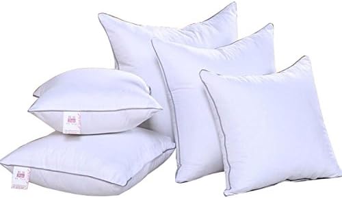 LAZAMYASA Decorative Pillow Insert (2 Pack) - Square 18x18 Sofa and Bed Pillow - Polyester Cotton Indoor White Pillows by Utopia Bedding (14x22 IN)