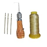 Swift Quick Hand Sewing Awl Leather Canvas Repair Saddles Coat Seat Stitcher Kit 4 Needles 180 yards Thread DIY Craft Leathercraft