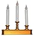Good Tidings LED 3-Tier Window Christmas Candle Holder with Sensor, Antique Finish