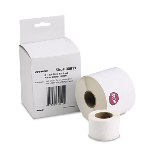 Visitor Management Time-Expiring Name Badges, Adhesive, 2-1/4 x 4, 250/Box, Sold as 1 Roll