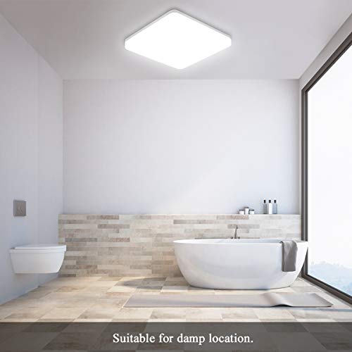 LEOEU LED Deckenleuchte mit Bewegungsmelder, 24W 2400LM IP54 Deckenlampe mit Bewegungsmelder 4000K, Sensor Leuchten für… – Bild 7