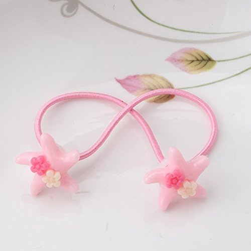 Pyrsun(TM) Cute Hair Ornaments Candy Color Star Gum for Hair Seastar Flower Rubber Rope for Babys Hair Accessories Girls Elastic Hair Bands