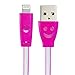 ACE Apple LED Charger Light up Charging Cable Luminescent Visible Current Smart Charger & Sync Cable for Apple Iphone 5/5s/5c/6/6 Plus/ipad 3/4/ Mini Air Ios7/8 (Rose Red)