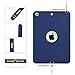 iPad 6th Generation Case, iPhone 9.7 Case 2017/2018, DUEDUE 3 in 1 Heavy Duty Rugged Shockproof Full Body Protective Anti Slip Cases for New iPad 9.7 inch 5th/6th Generation, Navy Blue/Green