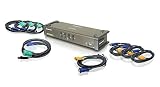 IOGEAR 4-Port DualView USB VGA KVMP Switch with Audio w/Full Set of Cables, (GCS1744 TAA Compliant)