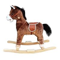Fengsmart Rocking Horse with Sound, Plush Rocking Toy, Ride on Toy/Toddler Ride on Toys