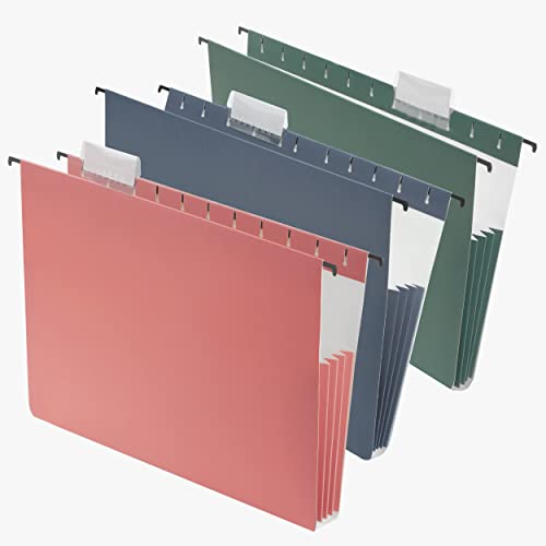 Y YOMA Extra Capacity Hanging File Folders, Expandable Hanging Folders