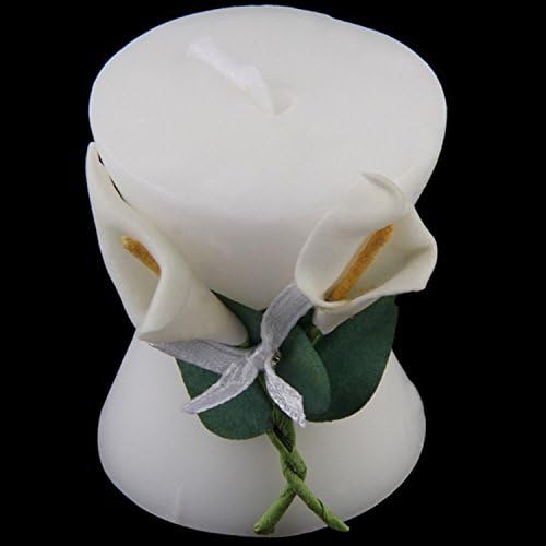 Pure White Calla Lily Vase Shaped Candle 10pcs/lot Suitable For Soap Mold Cake / Chocolate Jelly