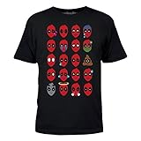 Marvel Deadpool Emojis Men's Black Shirt
