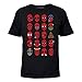 Marvel Deadpool Emojis Men's Black Shirt, X-Large