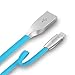 iPhone Cable , IMKEY Apple MFi Certified 6.5 Feet Tangle-Free Zinc-Alloy Lightning to USB Cable for iPhone 7 / 6S / 6 Plus, iPhone SE, iPhone 5S 5C 5, iPad, iPod - (Blue)