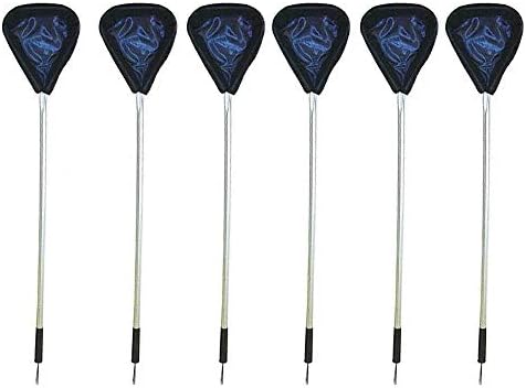 MRT SUPPLY Pond Fish Handling Small Surface Skimmer Padded Nylon Net (6 Pack) with Ebook