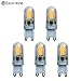 Eurus Home G9-CO4 Base 1.5W LED Light Bulb, 2700K (Warm White) 150LM, Equivalent to 20W Halogen Lamp Replacement, AC 120V, 360 Omni-direction Beam Angle (5 Pack)