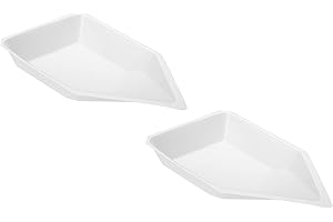 PATIKIL Boat-Shaped Weigh Boats, 4 Pack Plastic Large Disposable Powder Dispenser for Weighing Mixing, White