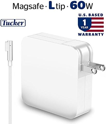 Macbook Pro Charger, 60W Power Adapter ( L ) Magsafe 1 Style Connector - Tucker TM - Replacement Charger Compatible with 60W for Apple Mac Book Pro 11 inch / 13 inch / 15 inch…