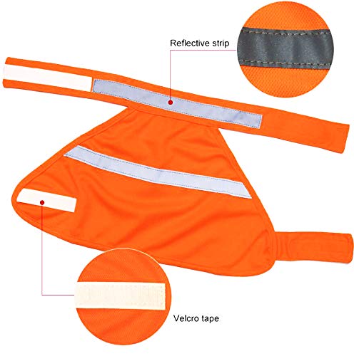 Clan_X Reflective Dog Vest, High-Visible Lightweight Dog Safety Cloth to Keep Dogs Safe, Adjustable Sizes to Fit Small, Medium, Large Breeds for Walking, Hunting, Jogging, Training. (L, Orange)