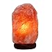Himalayan Salt Lamp with Wood Base & Dimmer Cord & Light Bulbs,7-9 inch,4.5-6.6 lbs