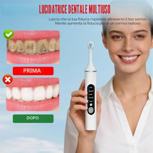 Professional Teeth Whitening Tartar Remover Kit with 5 Modes Teeth Cleaning Whitening Teeth Polisher with 6 Polishing and Whitening Accessories