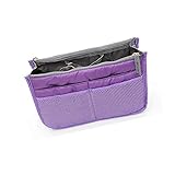 Potelin Women's Multifunction Cosmetic Handbag,Travel Thicken Double Zipper Organizer Wash Bag (1Pcs,Purple)