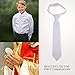 Simply Charming Boy's White Satin First Communion Tie with Embroidered Chalice