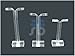 Clear Acrylic Jewelry Display T Stand for Stud, Dangle, Hoop Earrings, Pack of 3 (Square Base)