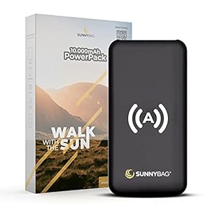 Sunnybag POWERPACK | Externe batterij met 10.000 mAh | Perfect om op te laden met hernieuwbare zonne-energie | Draadloos…