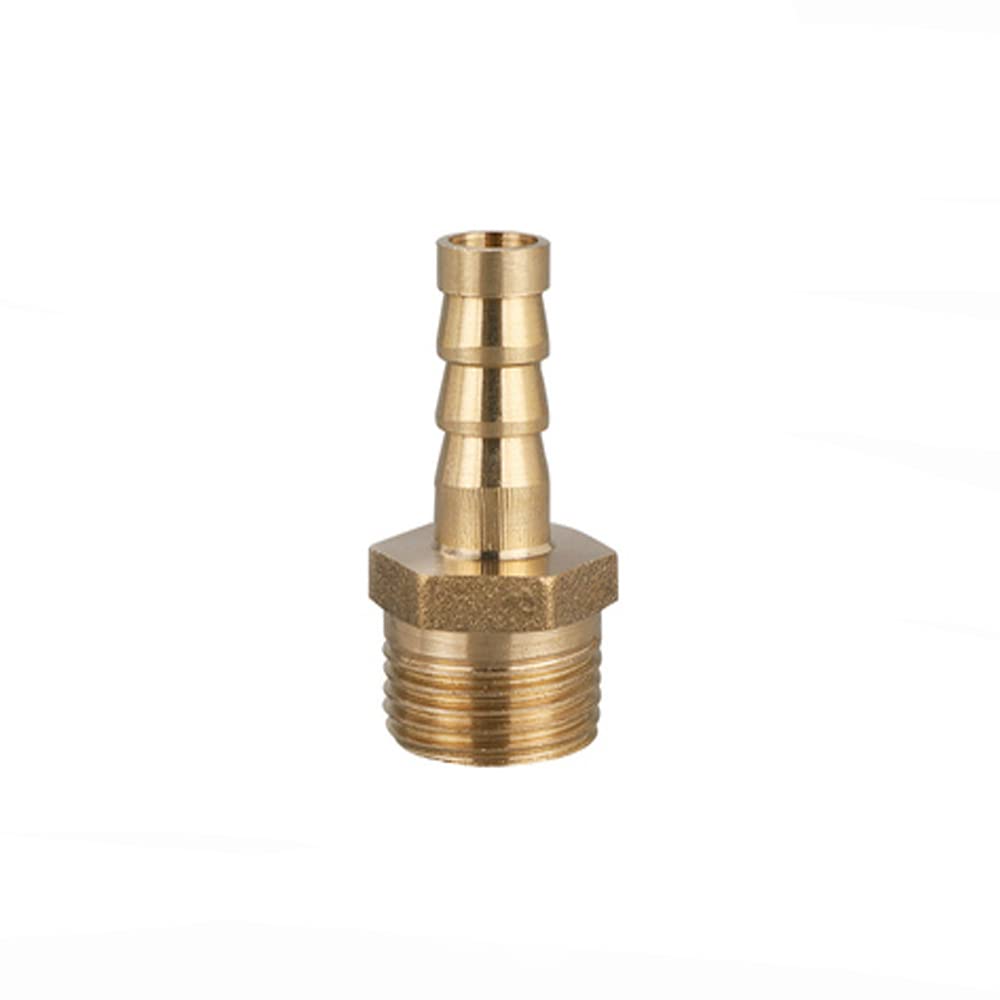 TopHomer 1Pcs BSP Hose Connector Brass Pipe Fitting 6mm/8mm/10mm/12mm/16mm/19mm/25mm, Hose Barb Tail Male BSP Thread Connector Joint Copper Coupler Adapter